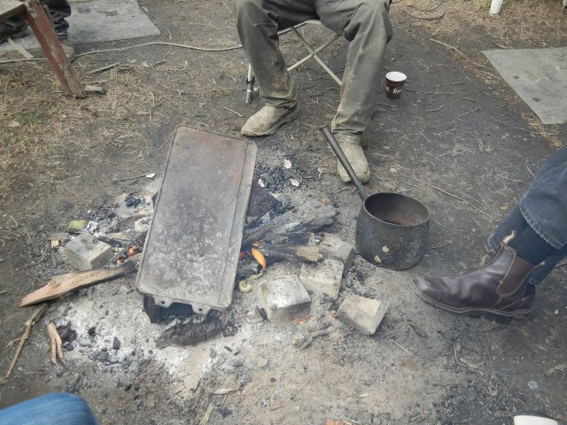Cooking on an open fire